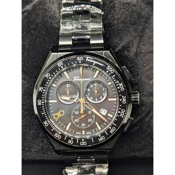 Ferragamo Men's Chrono Sport Chronograph Quartz Black SFUI00621 (MSRP $1,495) - Picture 3 of 11